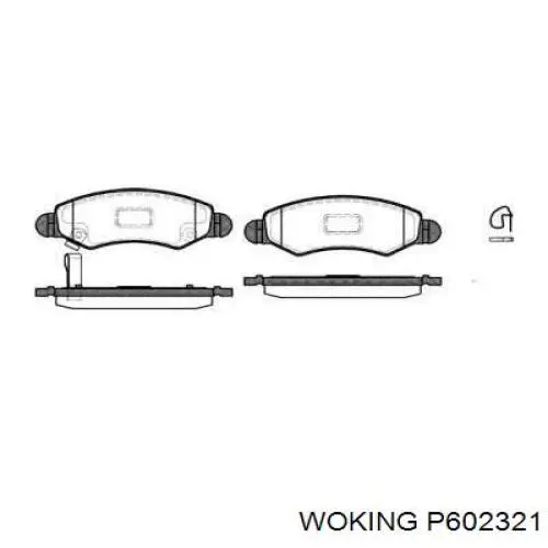 P6023.21 Woking передние тормозные колодки