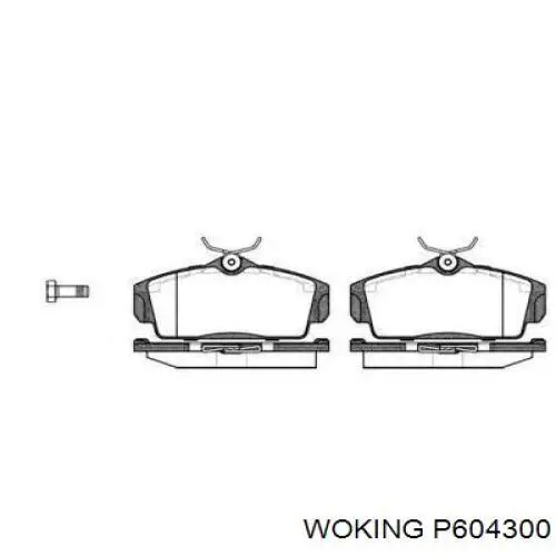 Передние тормозные колодки P604300 Woking