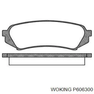 Задние тормозные колодки P606300 Woking