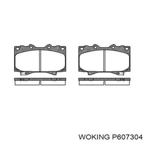 Передние тормозные колодки P607304 Woking