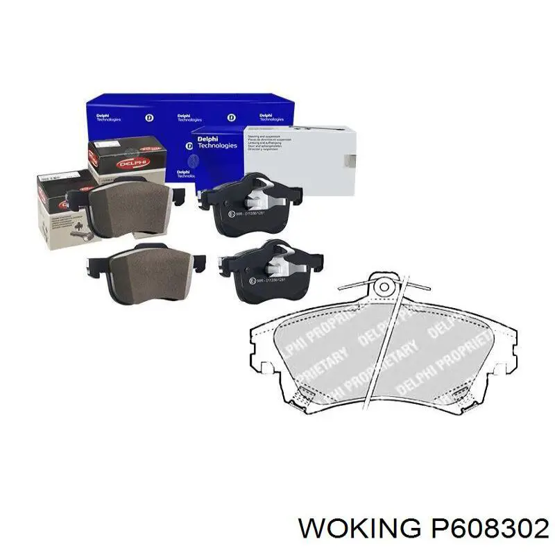 Тормозные колодки Woking P608302