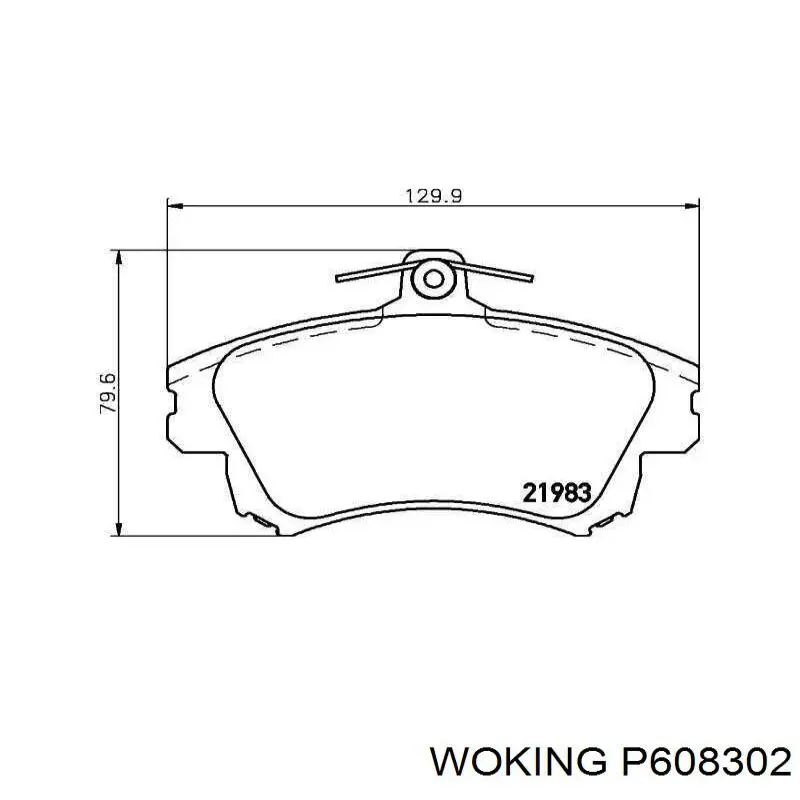 P608302 Woking Колодки передние