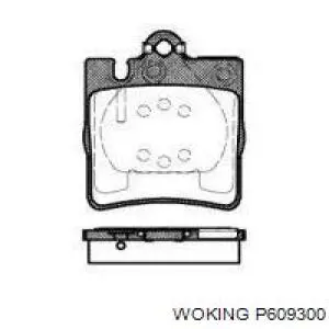 P609300 Woking колодки тормозные задние дисковые