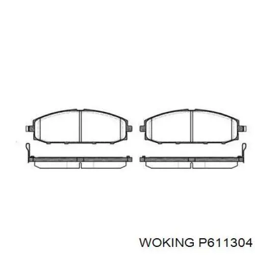 Передние тормозные колодки P611304 Woking