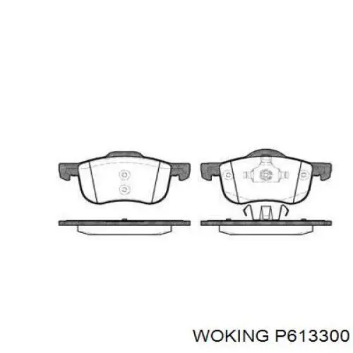 Передние тормозные колодки P613300 Woking
