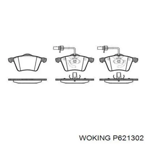 Передние тормозные колодки P621302 Woking