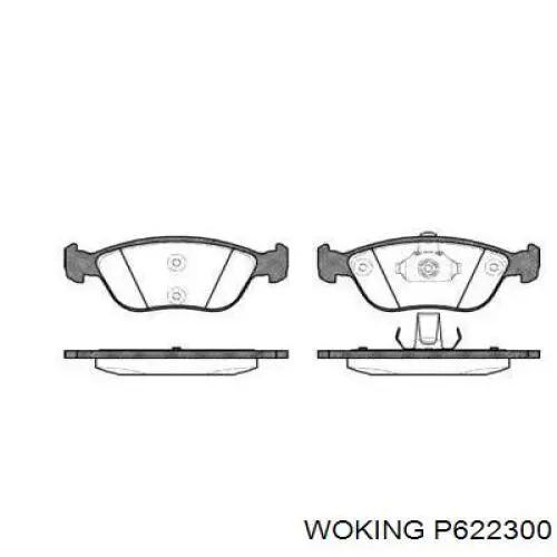 Передние тормозные колодки P622300 Woking