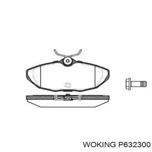 Задние тормозные колодки P632300 Woking