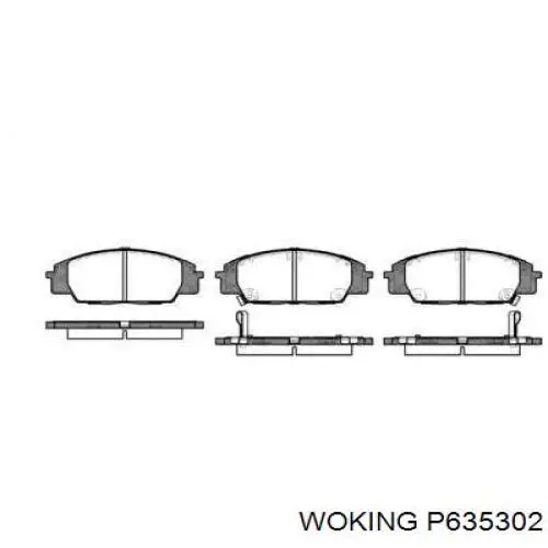 P6353.02 Woking колодки тормозные передние дисковые