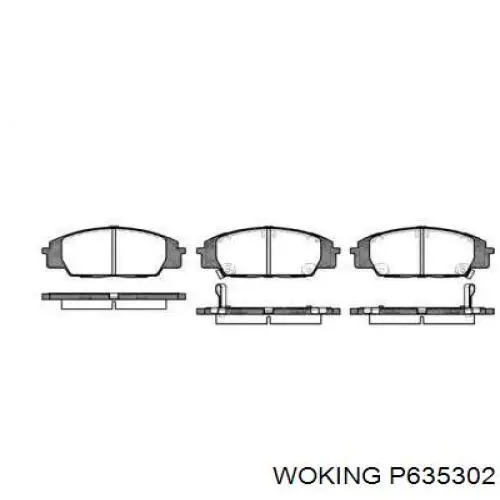 Передние тормозные колодки P635302 Woking