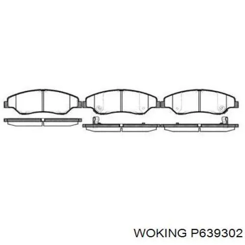 Передние тормозные колодки P639302 Woking