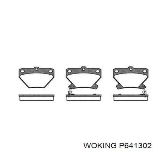 Задние тормозные колодки P641302 Woking