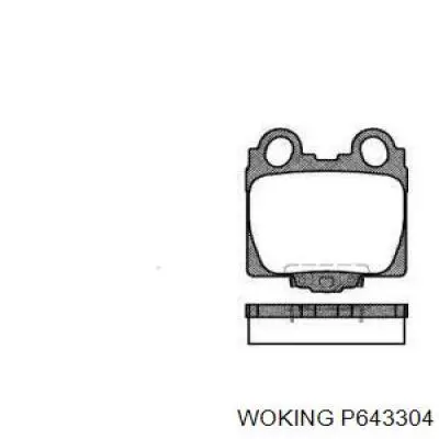 Задние тормозные колодки P643304 Woking