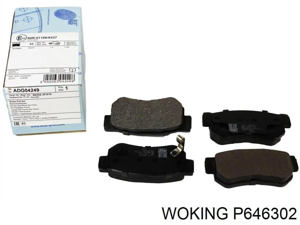 Задние дисковые колодки Woking P646302