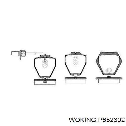 Передние тормозные колодки P652302 Woking
