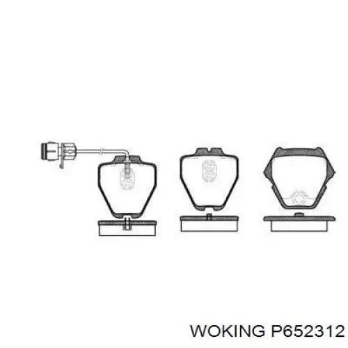 Передние тормозные колодки P652312 Woking