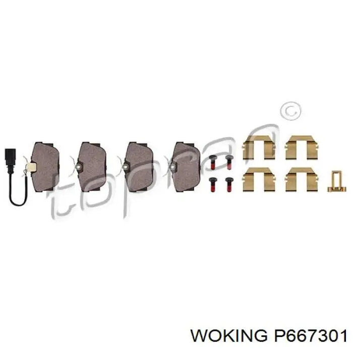 Задние дисковые колодки Woking P667301