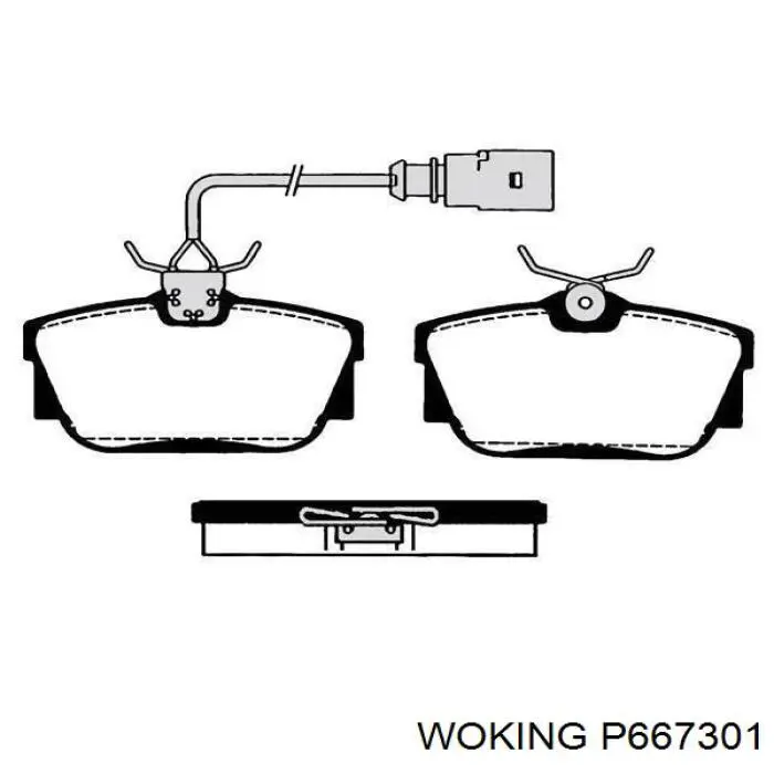 P667301 Woking Колодки тормозные дисковые комплект