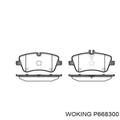 Передние тормозные колодки P668300 Woking