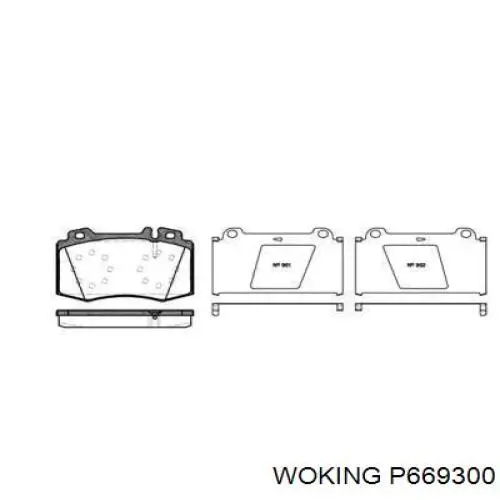 Передние тормозные колодки P669300 Woking