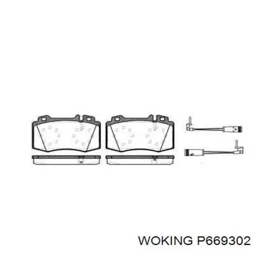 Передние тормозные колодки P669302 Woking