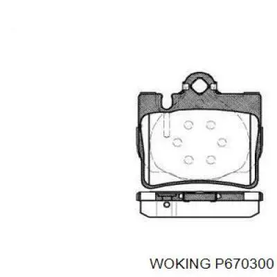 Задние тормозные колодки P670300 Woking