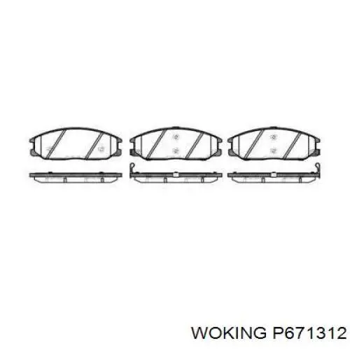 Передние тормозные колодки P671312 Woking