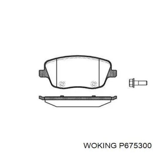 Передние тормозные колодки P675300 Woking