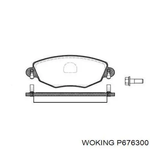 Передние тормозные колодки P676300 Woking