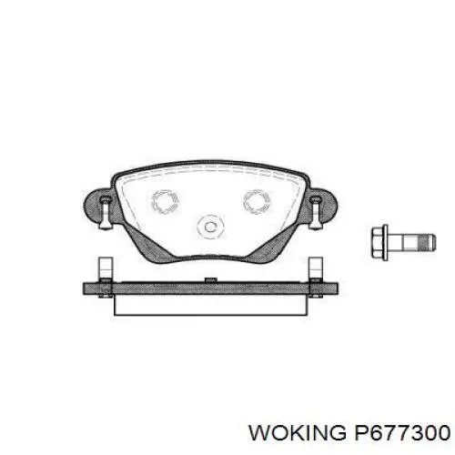 P677300 Woking колодки тормозные задние дисковые