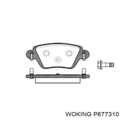 Задние тормозные колодки P677310 Woking