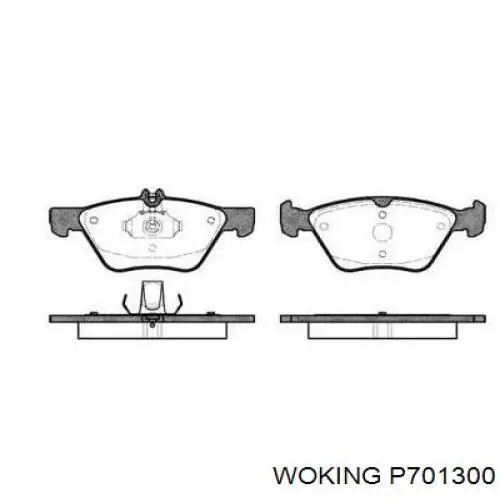 Передние тормозные колодки P701300 Woking