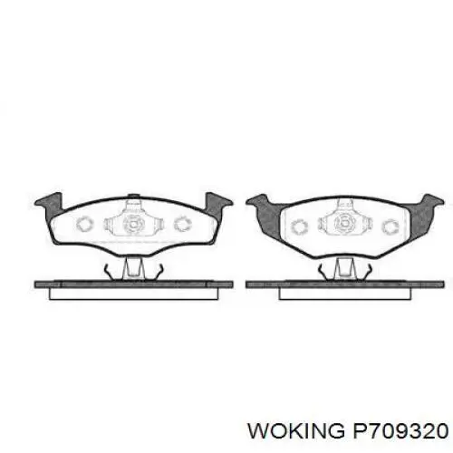 P7093.20 Woking колодки тормозные передние дисковые