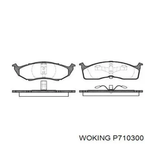 Передние тормозные колодки P710300 Woking