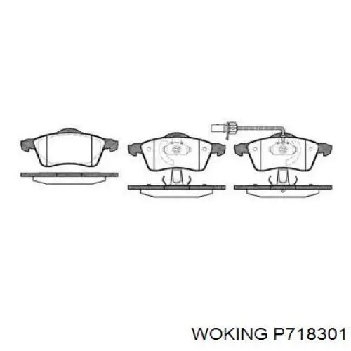 Передние тормозные колодки P718301 Woking