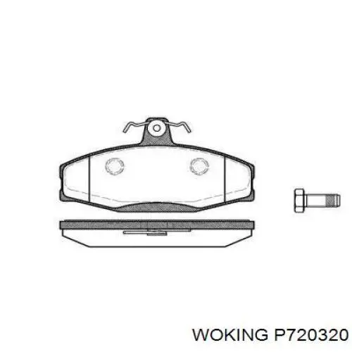 P7203.20 Woking колодки тормозные передние дисковые