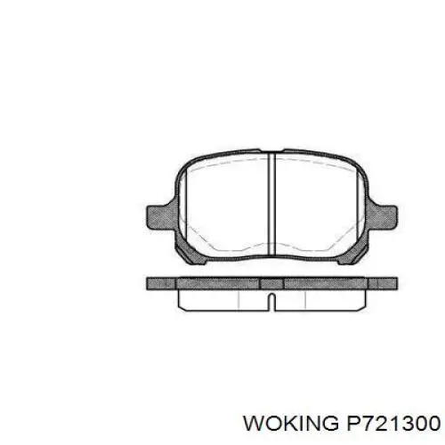 Передние тормозные колодки P721300 Woking