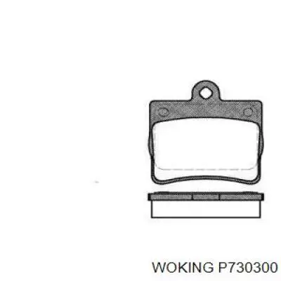 Задние тормозные колодки P730300 Woking