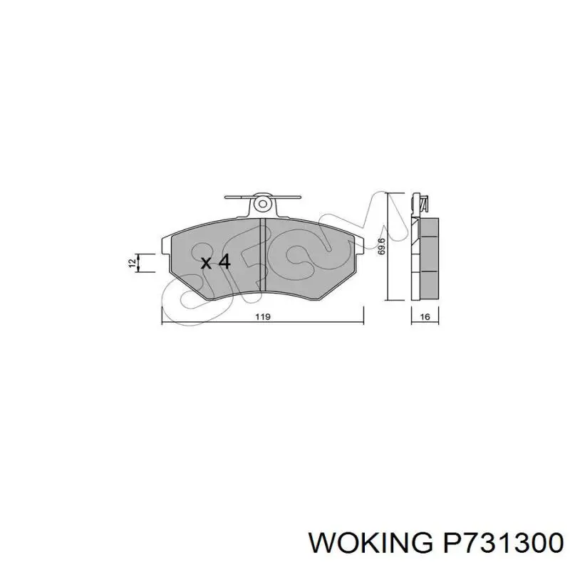 Колодки Woking P731300 цена, от 19.07 USD