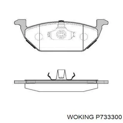 Передние тормозные колодки P733300 Woking