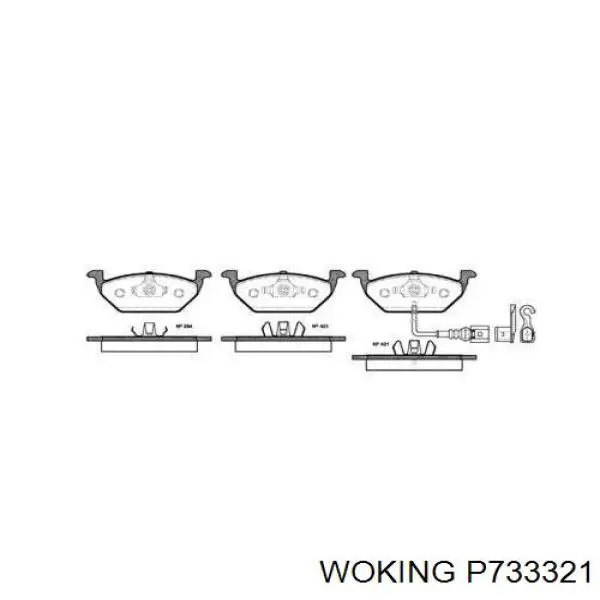 Передние тормозные колодки P733321 Woking