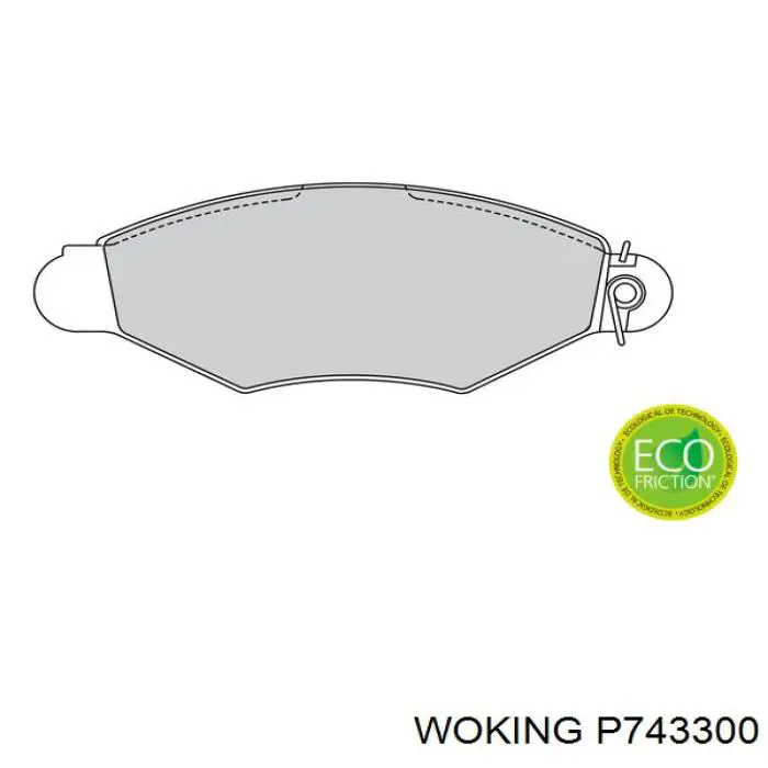 Купить P743300 Woking Колодки тормозные