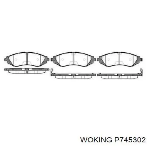 P7453.02 Woking колодки тормозные передние дисковые