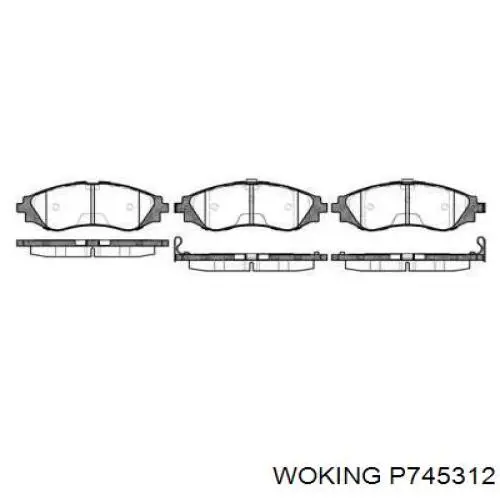P7453.12 Woking передние тормозные колодки
