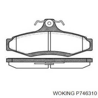 P7463.10 Woking колодки тормозные задние дисковые