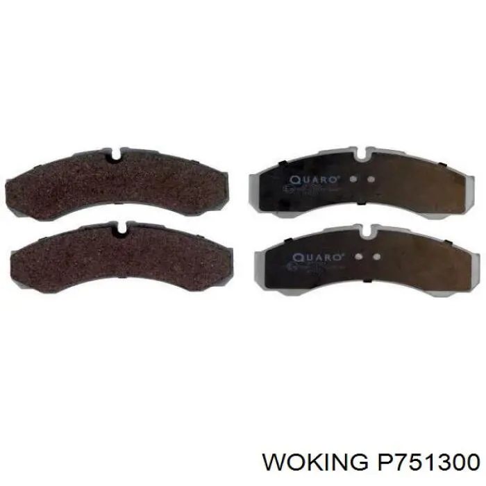 Купить P751300 Woking Колодки тормозные задние, дисковые