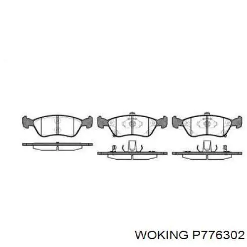 Передние тормозные колодки P776302 Woking