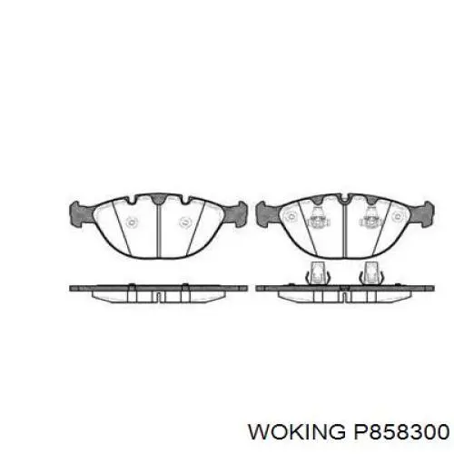 Передние тормозные колодки P858300 Woking