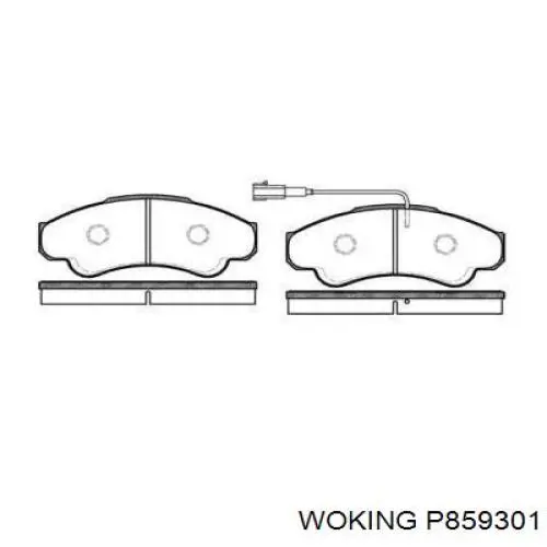 Передние тормозные колодки P859301 Woking