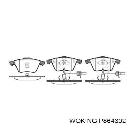 P8643.02 Woking передние тормозные колодки